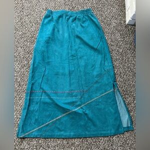 Koret Teal Skirt with Textured Design